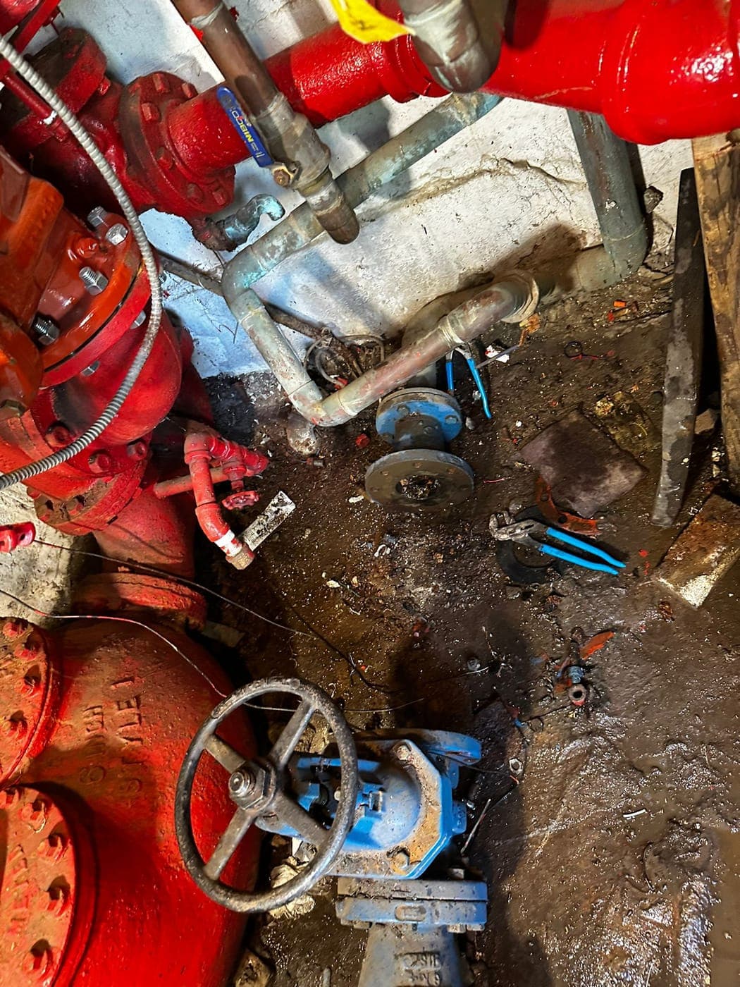 Commercial backflow prevention assembly and valves serviced by Master's Plumbing in North Jersey