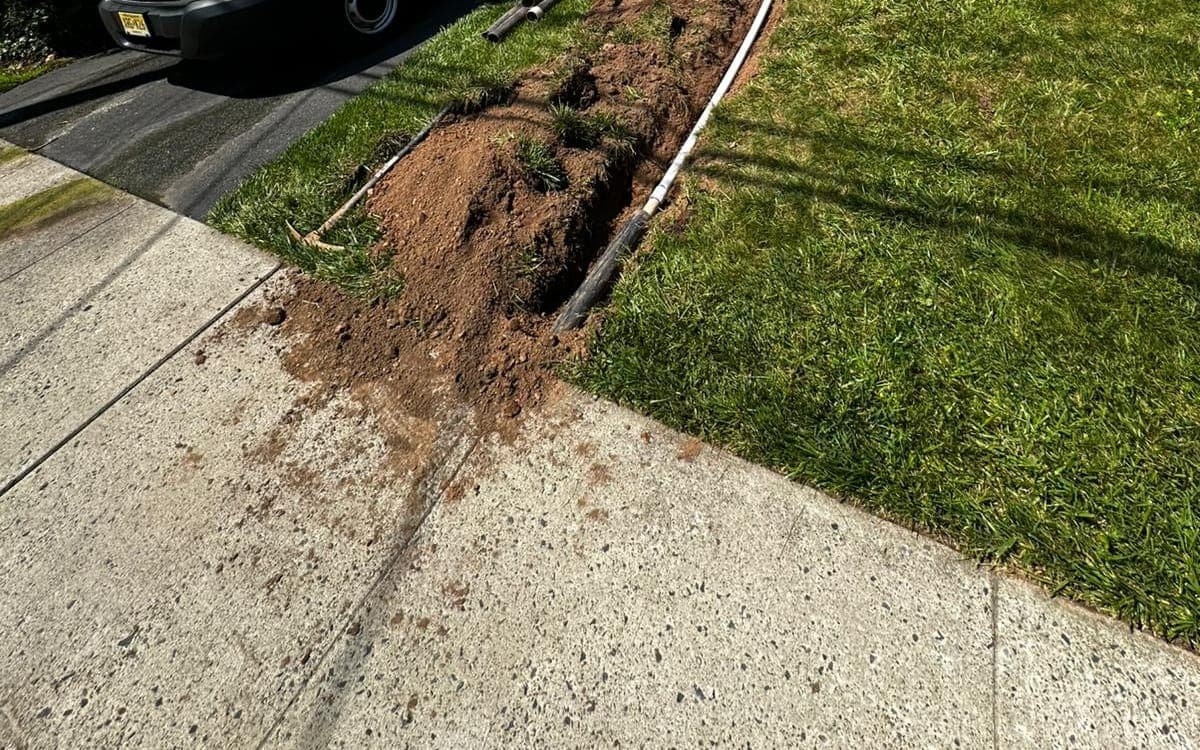 Master's Plumbing service van at a home, serving Paramus, NJ