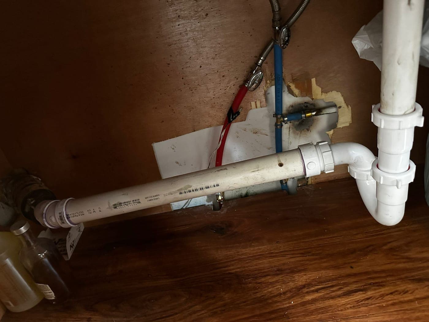 New PEX water lines run through a North Jersey basement to replace freeze-prone piping