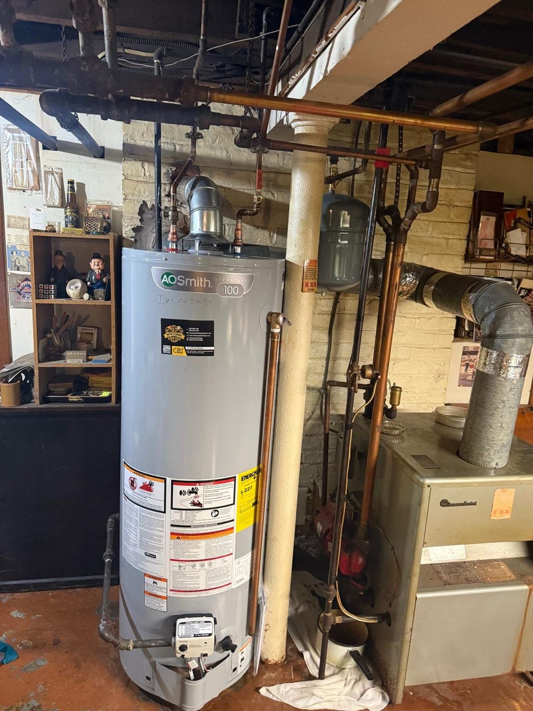 Water heater replacement in a North Jersey basement